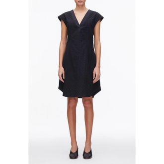 3.1 Phillip Lim Patchwork Broderie Anglaise Dress in Midnight at Nordstrom, Size 10