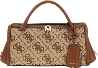 Guess Tassen, Dames, Beige, ONE Size, Polyester, Audrey Petit Monogramme