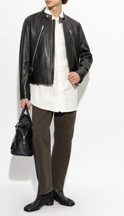 Maison Margiela Leather Jacket, Mens, Black