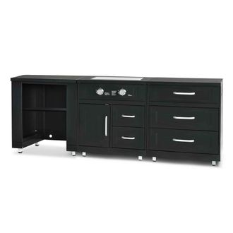 Oviala Cocina al aire libre de 3 m&oacute;dulos con estufa de gas