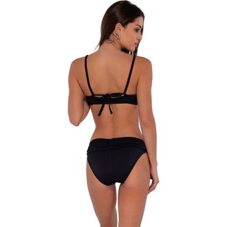 Sunsets Unforgettable Bikini Swim Bottoms in Black Seagrass Texture at Nordstrom, Size X-Large