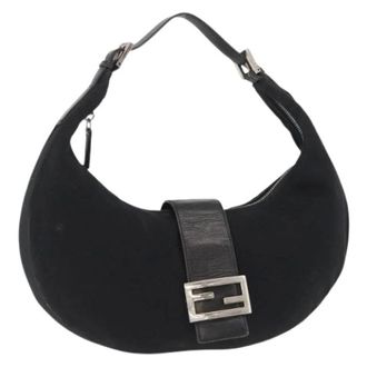 Fendi Pre-owned Vintage Nylon Schoudertas - Dames - Pre-owned - Zwart - Maat: ONE Size Nylon