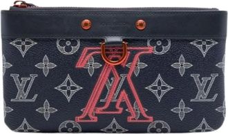 Louis Vuitton Pre-owned Canvas pouches - Dames - Vintage Clutch - Blauw - ONE Size - Vintage