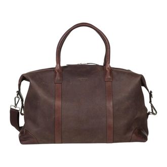 Howard London Taylor Weekendtas - Heren - Weekendtassen - Bruin - ONE Size - Leer - Tassen
