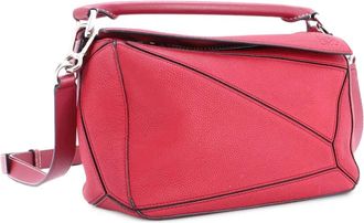 Loewe Borsa a tracolla Puzzle piccola in pelle - Rosa