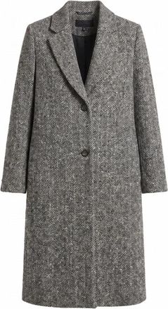 PESERICO Single-Breasted Wool Coat - Dames - Mantel - Grijs - L - Wol - Jassen
