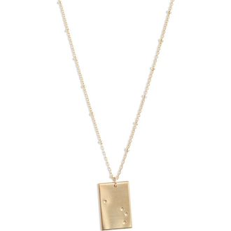 Set & Stones Zodiac Constellation Pendant Necklace in Gold - Aries at Nordstrom
