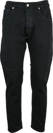 Dondup Black Dian Carrot Slim-Fit Stretch Jeans