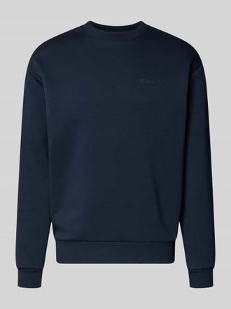 Review Sweatshirt mit Rundhalsausschnitt und Logo in Marine, Gr&ouml;&szlig;e XXL