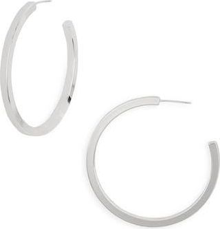 Nordstrom Rack Demi Fine Square Edge Hoop Earrings in Silver at Nordstrom Rack