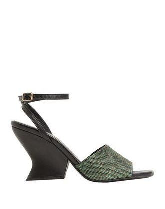 8 by YOOX RHINESTONE WEDGE SOLE MULE SANDALS