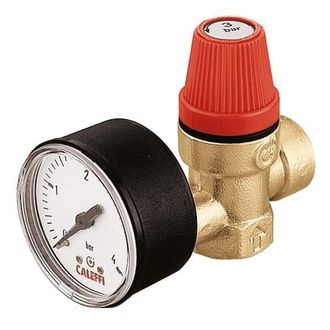 Caleffi Caleffi - V&aacute;lvula De Seguridad Ordinaria Certificada 313 3/4 Con Manometro - 2,5