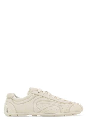 Prada White Solid Sneakers
