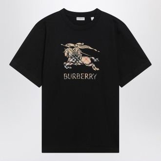 Burberry Schwarzes T-Shirt von Burberry mit Shaded Ekd-Aufdruck