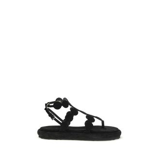 Pierre Hardy Black Calf Leather Bos Taurus Platform Womens Sandals