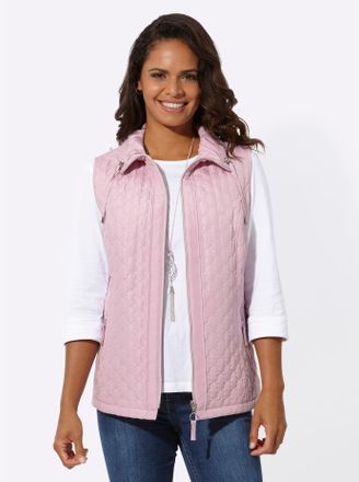 Casual Looks Steppweste CASUAL LOOKS, Damen, Gr. 38, rosa (ros&eacute;), 100% Polyester, unifarben, Westen Steppweste