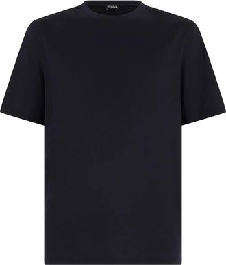 Ermenegildo Zegna Cotton T-shirt - Heren - T-shirts - Zwart - XL - Katoen - Tops