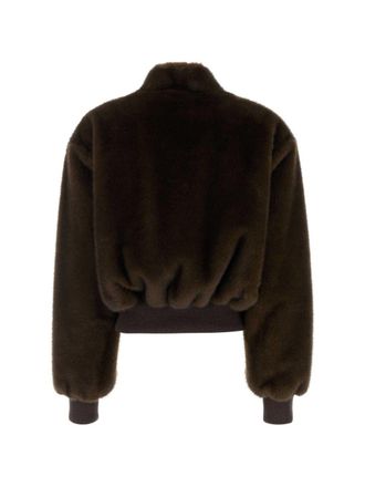 Stella McCartney Mink-Inspired Faux-Fur Bomber Jacket - Brown