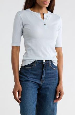 Vince Elbow Sleeve Henley in Surf Mist at Nordstrom Rack, Size X-Small