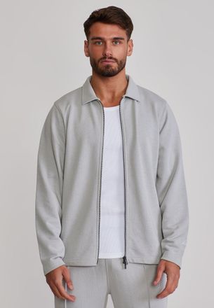 Siksilk Mens Light Grey Smart Overshirt XXL