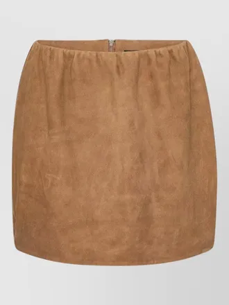 Rotate suede skirt mini length elastic waistband