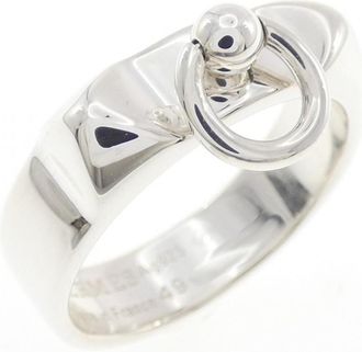 Herm&egrave;s Silver Silver 925 Band Ring (Pre-Owned)