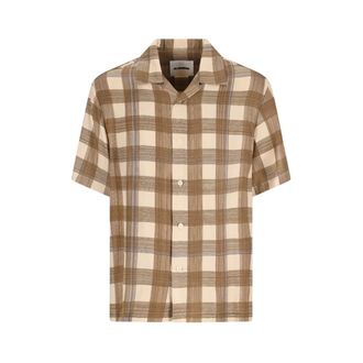 Jil Sander Short Sleeve Shirts, male, Beige, Size: M Short Sleeve Shirt
