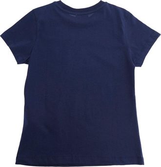 Moschino Boys Crew Neck T-Shirt Blue Cotton T-Shirts And Polos