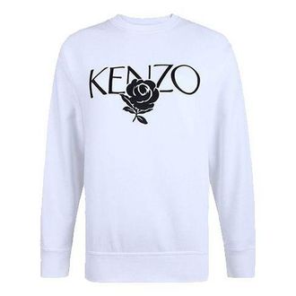 Kenzo (WMNS) KENZO Printing Round-neck Swea White F952SW779952-01