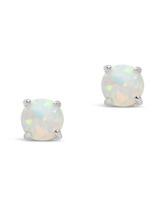 Sterling Forever Silver Opal Studs