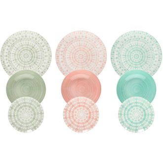 Tognana Tognana Gipsy Soft, Servizio Piatti per 6 persone, 18 Pezzi, Porcellana, Multicolore