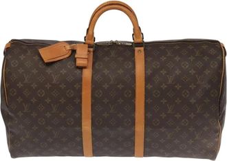 Louis Vuitton Pre-owned Weekend Bags, female, Brown, Size: ONE SIZE Pre-owned Vintage Monogram Keepall Travel Bag