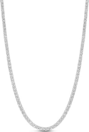 SHYMI 3mm Classic Tennis Necklace -.925 Sterling Silver, 14k Gold-Plated - Rhodium Plated, Cubic Zirconia, Adjustable Chain