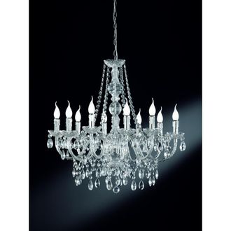 Reality Ara&ntilde;a Cl&aacute;sica 10 Luces L&uuml;ster Cromo Colgantes Decorativos Trio Lighting