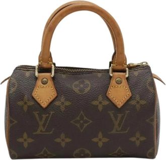 Louis Vuitton Pre-owned Vintage Mini Bag - Dames - Vintage Mini Tas - Bruin - ONE Size - Leer - Vintage