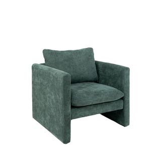 Klast Sill&oacute;n de lectura de poli&eacute;ster verde oscuro 76 cm x 76 cm