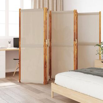 Berkfield Home 5-Panel Room Divider Taupe 350x180 cm