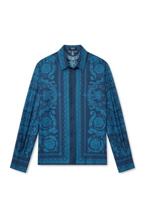 Versace Printed Silk-Twill Shirt
