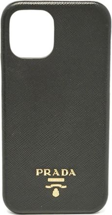 Prada Cover per iPhone 14 in pelle - Nero