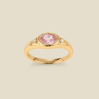 Made by Mary Oval Birthstone Signet Ring
