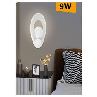 Trade Shop Trade Shop - Led Applique Forma Ovale To Parete 9 Watt Bianca Colorations Of Light E25-3c