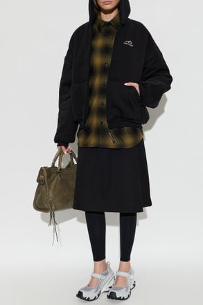 Balenciaga Wool Shirt With A Check Pattern, Womens, Green
