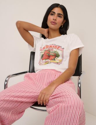 Nobody's Child White Fruits Graphic T-Shirt