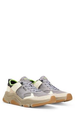 BOSS Asher Runn Sneaker in Lt Bge at Nordstrom Rack, Size 8Us / 7Uk