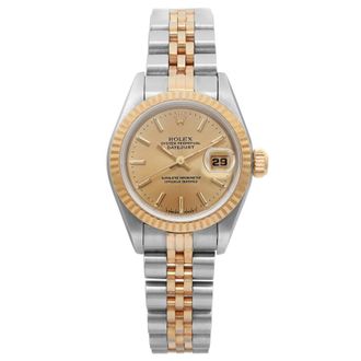 Rolex Pre-owned Rolex Datejust Automatic Chronometer Champagne Dial Ladies Watch 69173 CSJ