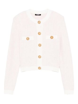 Balmain light tweed button cardigan - Rosa
