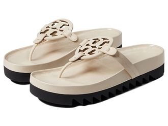 Tory Burch Miller Cloud Lug Womens Shoes New Cream/Perfect Black : 12 M, Leather