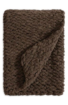 Sunday Citizen Snug Loose Knit Throw Blanket in Chocolate Martini at Nordstrom