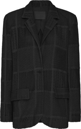 Roberta Einer Boyfriend single-breasted macrame blazer - women - Cotton - XS/S - Black
