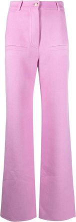 Nanushka high-waisted flared trousers - women - Wool/Silk/Polyester - L - Pink